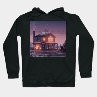 Christmas Landscape / xmas winter snow Hoodie